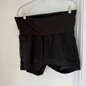 Old Navy Maternity Linen-Blend Pull-On Shorts -- 3.5-inch inseam, Black, Medium